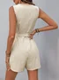 Women's H-Line Tank V Neck Daily Going Out Vintage Printing Geometric Summer Fifth Pants Jumpsuit Romper