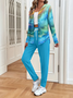 Women's Casual Long-Sleeved Jacket And Trousers Suit