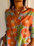 Casual Regular Fit Painting Cotton Shirt