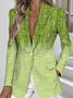 Dressy Regular Fit Gradient Pattern Lapel Collar Blazer
