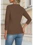 Women's Elegant Simple Commuter Round Neck Long Sleeve Daily T-Shirt Top