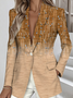 Dressy Regular Fit Gradient Pattern Lapel Collar Blazer