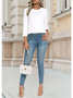 Women's Elegant Simple Commuter Round Neck Long Sleeve Daily T-Shirt Top