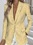 Geometric Simple Lapel Collar Regular Fit Blazer