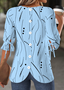Abstract Polka Dots Regular Fit Casual Crew Neck Casual Shirt