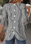 Abstract Polka Dots Regular Fit Casual Crew Neck Casual Shirt