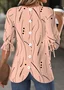 Abstract Polka Dots Regular Fit Casual Crew Neck Casual Shirt