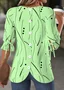 Abstract Polka Dots Regular Fit Casual Crew Neck Casual Shirt