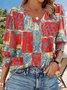 Casual Animal V Neck T-Shirt