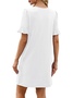 Regular Fit Cotton V Neck Casual Dress With No
