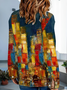 Women's Long Sleeve Shirt Spring/Fall As Picture Abstract Buckle Shirt Collar Daily Going Out Casual Top