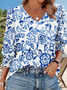 Casual V Neck Cotton T-Shirt
