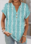 Cotton Casual Floral Regular Fit T-Shirt