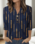V Neck Regular Fit Casual T-Shirt