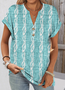 Cotton Casual Floral Regular Fit T-Shirt