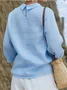 Plain Linen Blend Loose Vintage Shirt