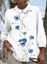 Floral Loose Boho Linen Blend Shirt