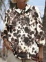 Boho Linen Blend Shawl Collar Loose Shirt