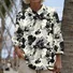 Floral Casual Loose Shawl Collar Shirt