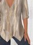 Women's Elegant V-Neck Pointed Hem Top