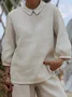 Plain Linen Blend Loose Vintage Shirt