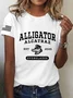 Women's Retro Alligator Alcatraz Funny Florida Everglades Dark Humor Short Sleeve Tee