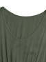 Women's Sleeveless Summer Army Green Plain Split Joint V Neck Daily Going Out Vintage Maxi A-Line Tank Dress