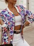 Leaf Street Printing Stand Collar Jacket