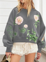 Cotton Regular Fit Boho Sweatshirt