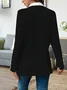 Color Block Casual Regular Fit Trench Coat