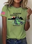 Women's Alligator Alcatraz Florida Everglades Dark Humor Printed T-shirt