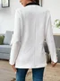 Color Block Casual Regular Fit Trench Coat