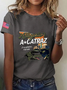 Women's Alligator Alcatraz Sarcasm Funny Print T-shirt