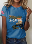 Women's Alligator Alcatraz Sarcasm Funny Print T-shirt