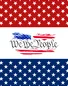 Women's American Flag Print V-Neck Cotton Blend Short Sleeve T-Shirt