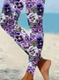 Floral Casual Tight Printing Leggings