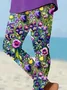 Floral Printing Casual Jersey Leggings