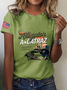 Women's Alligator Alcatraz Sarcasm Funny Print T-shirt