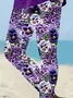 Floral Casual Tight Printing Leggings
