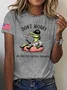 Women's Alligator Alcatraz Florida Everglades Dark Humor Printed T-shirt