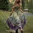 Cotton Floral Crew Neck Casual Dress With No