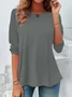 Women's Casual Long Sleeve Crew Neck Tunic T-Shirt