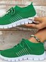 Spring And Autumn Flyknit Breathable Non-slip Lightweight Mesh Sports Shoes
