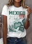 Women's Gulf Of Mexico Print Round Neck T-Shirt