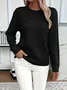 Regular Fit Cotton Casual Plain Sweater