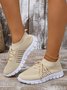 Spring And Autumn Flyknit Breathable Non-slip Lightweight Mesh Sports Shoes