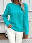 Regular Fit Cotton Casual Plain Sweater