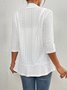 Solid Color Casual Mid-sleeve Spring And Summer Thin Hook Flower Outer Cape Shawl Coat Cardigan