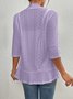 Solid Color Casual Mid-sleeve Spring And Summer Thin Hook Flower Outer Cape Shawl Coat Cardigan