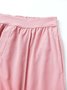 Women's  Elastic Waist H-Line Wide Leg Pants Daily Going Out Pants Lake Blue Casual Split Joint Plain Spring/Fall Pants